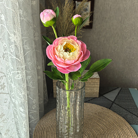 Пион из полимерной глины