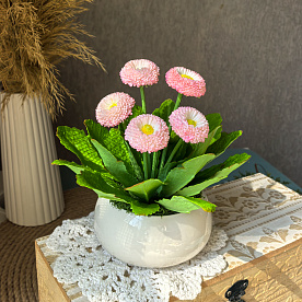 Маргаритки из полимерной глины